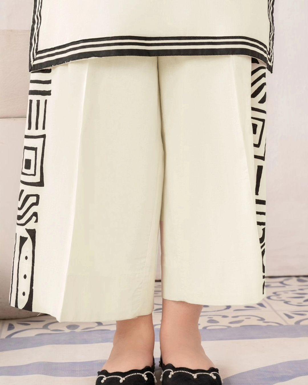 Elegant White Embroidered Linen Shirt and Trouser Set