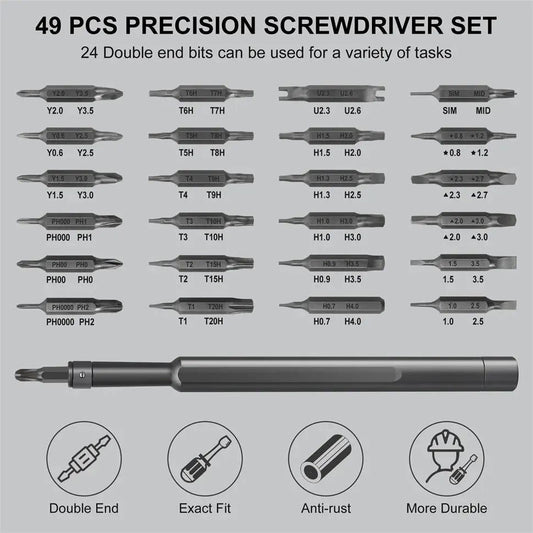 24 in 1 Screwdriver Set Precision Magnetic Driver Bits Mini Tool Case Detachable for Smart Home PC Computer Phone Repair