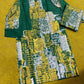 2 Pcs Women's Stitched Linen Block Printed Shirt And Trouser