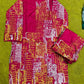 2 Pcs Women's Stitched Linen Block Printed Shirt And Trouser
