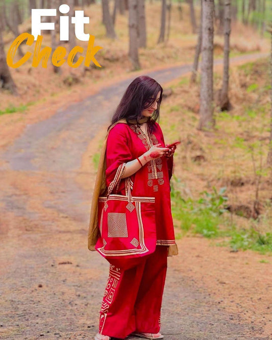 Elegant Embroidered Linen Shirt and Trouser Set